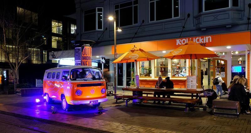 Rollickin Gelato on New Regent Street at night